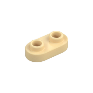 LEGO 35480 Plate Special 1 x 2 Rounded with 2 Open Studs (Tan)