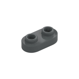 LEGO 35480 Plate Special 1 x 2 Rounded with 2 Open Studs (Dark Bluish Gray)