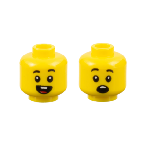 LEGO Head 3626pb2648 Minifigure Head with Open Smile and Two Teeth