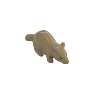 LEGO Animal 36756pr0001 Rodent, Rat / Mouse with Black Eyes Print (Dark Tan)