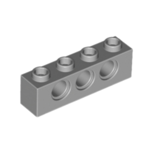 LEGO 3701 Technic Brick 1 x 4 (3 Pin Holes) (Light Bluish Gray)