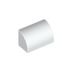 LEGO 37352 Brick Curved 1 x 2 x 1 No Studs (White)