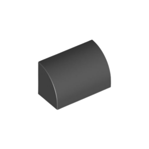 LEGO 37352 Brick Curved 1 x 2 x 1 No Studs (Black)