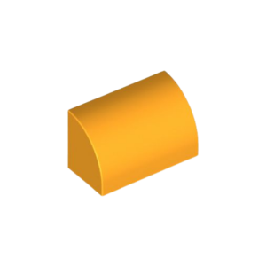 LEGO 37352 Brick Curved 1 x 2 x 1 No Studs (Bright Light Orange)