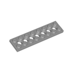 LEGO 3738 Technic Plate 2 x 8 (7 Holes) (Light Bluish Gray)