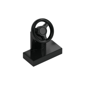 LEGO 3829 Steering Stand 1 x 2 with Black Steering Wheel (Black)