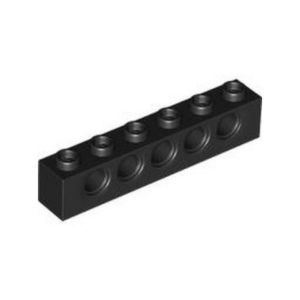 LEGO 3894 Technic Brick 1 x 6 (5 Pin Holes) (Black)