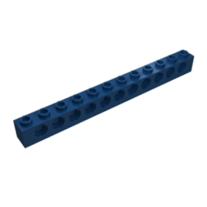 LEGO 3895 Technic Brick 1 x 12 (11 Pin Holes) (Dark Blue)