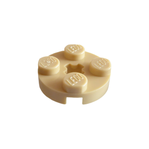 LEGO 4032a Plate Round 2 x 2 with Axle Hole Type 1 (Tan)