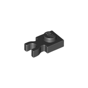 LEGO 4085 Plate Special 1 x 1 with Clip Vertical Thick U Clip (Black)
