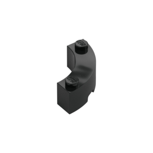 LEGO 5152 Brick Round Corner 3 x 3 Macaroni with 2 Studs (Black)