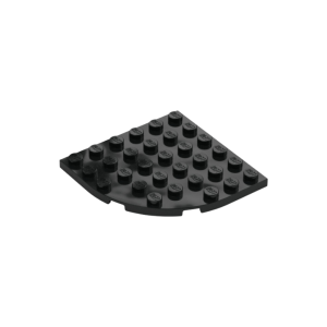 LEGO 6003 Plate Round Corner 6 x 6 (Black)