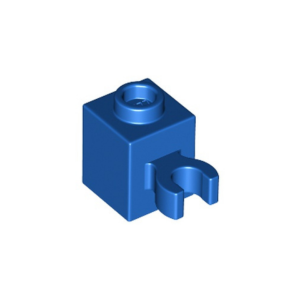 LEGO 60475b Brick Special 1 x 1 with Clip Vertical [Open O Clip, Hollow Stud] (Blue)
