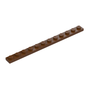 LEGO 60479 Plate 1 x 12 (Reddish Brown)