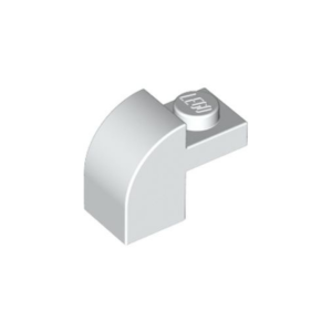 LEGO 6091 Brick Curved 1 x 2 x 1 1/3 with Curved Top (White)