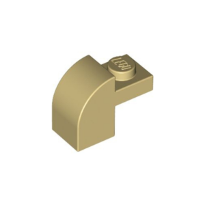 LEGO 6091 Brick Curved 1 x 2 x 1 1/3 with Curved Top (Tan)