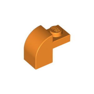LEGO 6091 Brick Curved 1 x 2 x 1 1/3 with Curved Top (Orange)