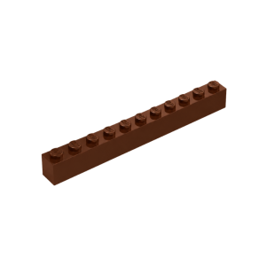 LEGO 6111 Brick 1 x 10 (Reddish Brown)