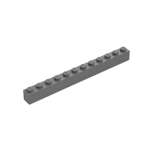 LEGO 6112 Brick 1 x 12 (Dark Bluish Gray)