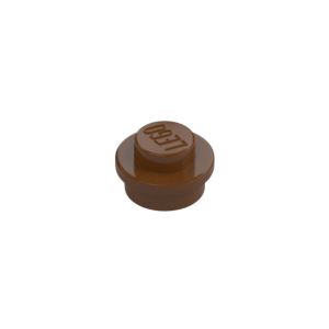 LEGO 6141 Plate Round 1 x 1 with Solid Stud (Reddish Brown)