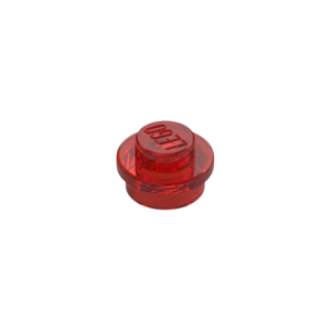 LEGO 6141 Plate Round 1 x 1 with Solid Stud (Transparent Red)