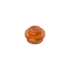 LEGO 6141 Plate Round 1 x 1 with Solid Stud (Transparent Orange)