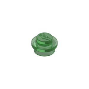 LEGO 6141 Plate Round 1 x 1 with Solid Stud (Transparent Green)