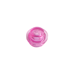 LEGO 6141 Plate Round 1 x 1 with Solid Stud (Transparent Dark Pink)