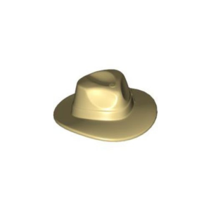 LEGO Cap / Hat 61506 Hat Wide Brim, Outback Style with Wide Belt, Buckle (Fedora) (Tan)