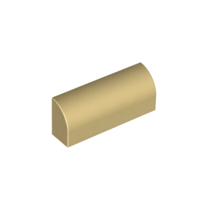 LEGO 6191 Brick Curved 1 x 4 x 1 1/3 No Studs, Lowered Inside Support (Tan)