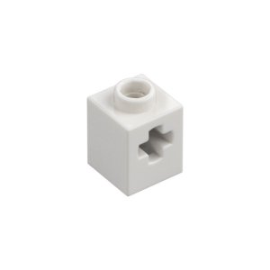 LEGO 73230 Technic Brick 1 x 1 with Axle Hole (White)