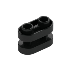 LEGO 77808 Brick Special 1 x 2 Rounded with Center Bars (Black)