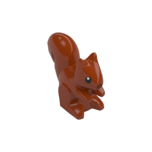 LEGO Animal 80679pr0001 Squirrel, Standing, Black Eyes and Reddish Brown Nose Print (Dark Orange)