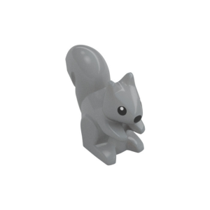 LEGO Animal 80679pr0003 Squirrel, Standing, Black Eyes and Nose Print (Light Bluish Gray)