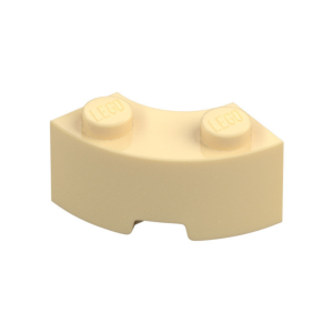 LEGO 85080 Brick Round Corner 2 x 2 Macaroni with Stud Notch and Reinforced Underside (Tan)