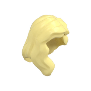 LEGO Hair 85974 Mid-Length with Part over Front of Right Shoulder (Bright Light Yellow)
