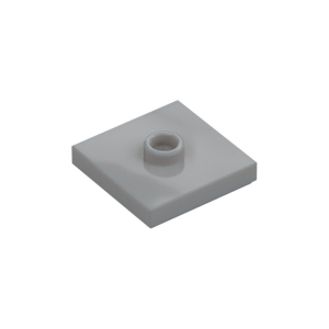 LEGO 87580 Plate 2 x 2 with Groove and 1 Center Stud (Light Bluish Gray)