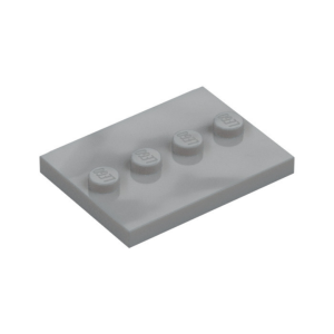 LEGO 88646 Plate Special 3 x 4 with 1 x 4 Center Studs (Light Bluish Gray)