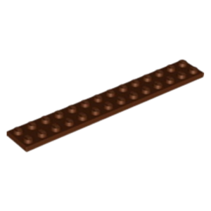 LEGO 91988 Plate 2 x 14 (Reddish Brown)