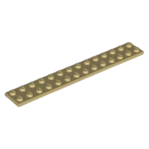 LEGO 91988 Plate 2 x 14 (Tan)