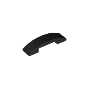 LEGO 93273 Slope Curved 4 x 1 Double with No Studs (Black)