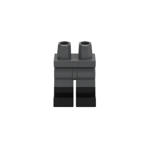 LEGO Legs 970c00pb0411 Hips with Dark Bluish Gray Legs and Black Boots Pattern