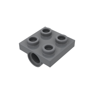 LEGO 10247 Plate Special 2 x 2 with 1 Pin Hole Complete Underside Rib (Dark Bluish Gray)