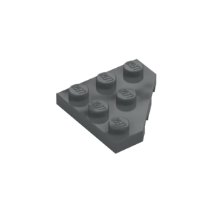 LEGO 2450 Wedge Plate 3 x 3 Cut Corner (Dark Bluish Gray)