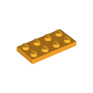 LEGO 3020 Plate 2 x 4 (Bright Light Orange)