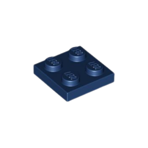 LEGO 3022 Plate 2 x 2 (Dark Blue)