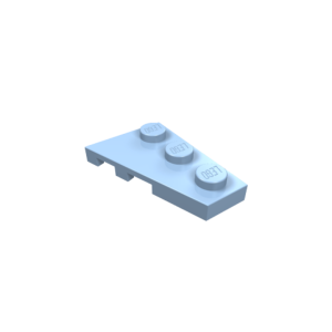 LEGO 43722 Wedge Plate 2 x 3 Wing Right (Bright Light Blue)