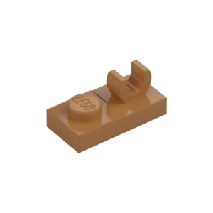 LEGO 44861 Plate Special 1 x 2 Open O Top Clip (Medium Nougat)