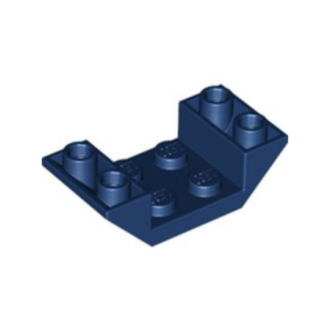 LEGO 4871 Slope Inverted 45° 4 x 2 Double with 2 x 2 Recessed (Dark Blue)