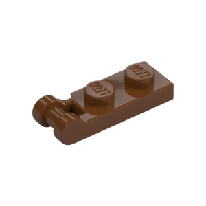 LEGO 60478 Plate Special 1 x 2 with Handle on End Closed Ends (Reddish Brown)